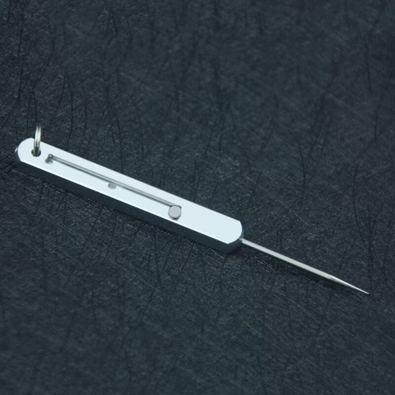 Retractable Metal Toothpick – Titanium Pen-Style & Flat Slim Design Portable Toothpick