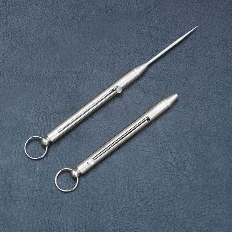 Retractable Metal Toothpick | Portable Titanium Reusable Toothpick